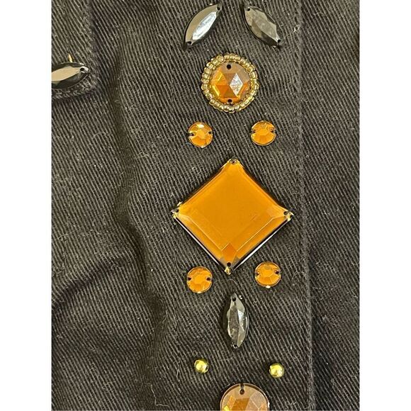 Laura Ashley women’s medium black jean jacket - Picture 6 of 6